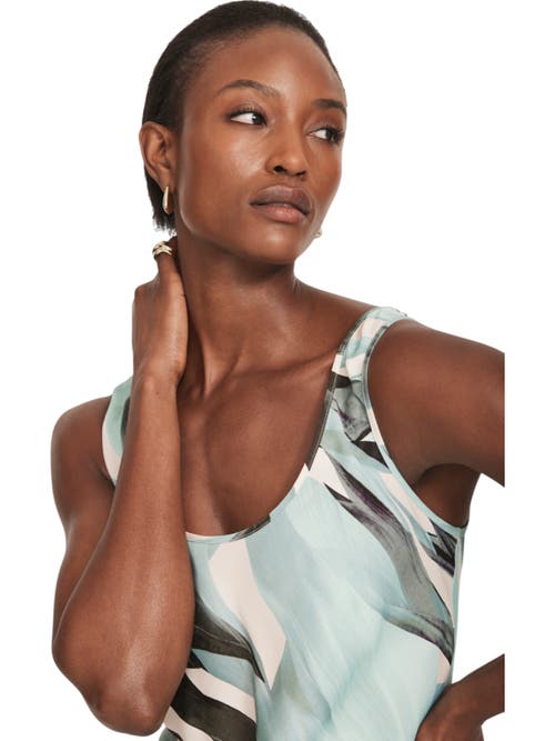 MINT VELVET MINT VELVET PALM PRINT SATIN SLIP DRESS