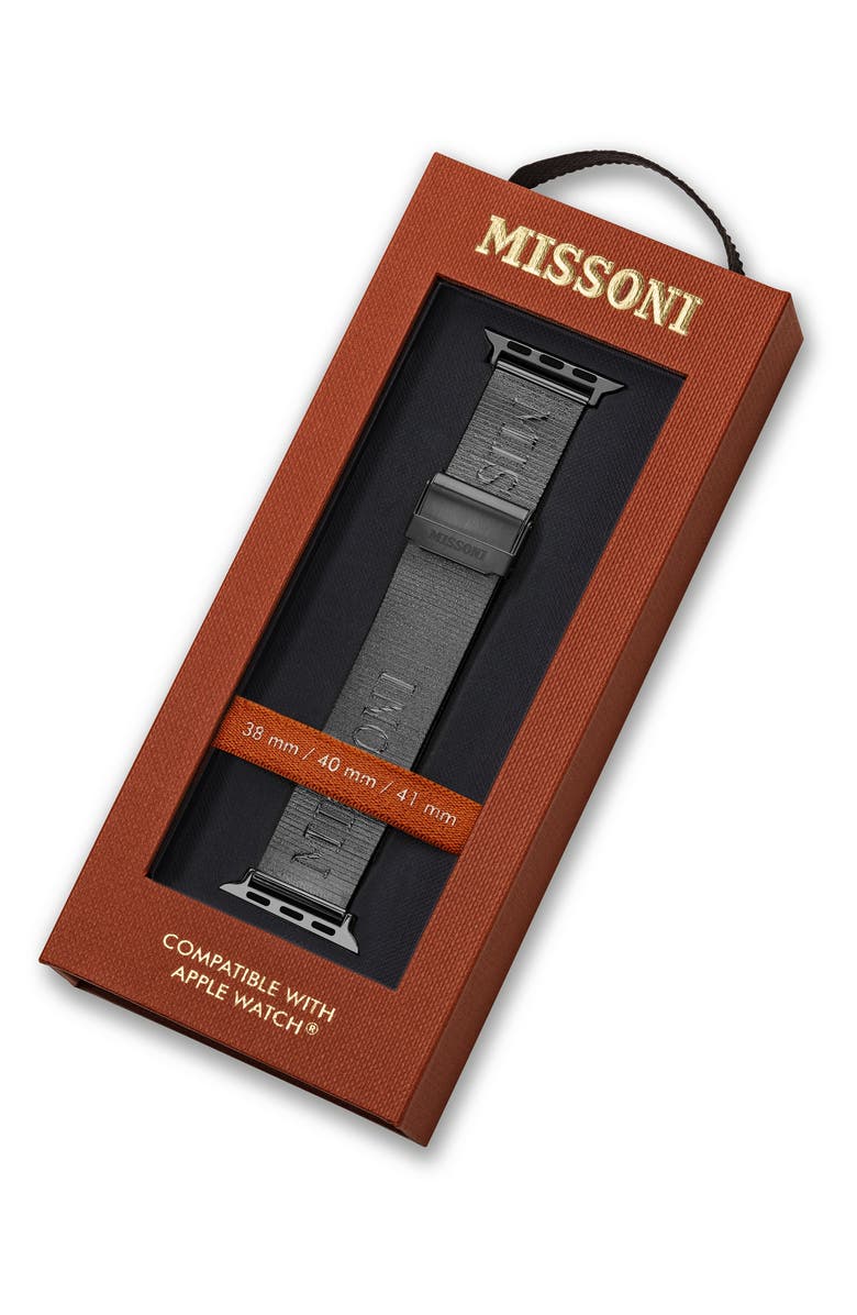 Missoni Lettering Stainless Steel 24mm Apple Watch<sup>®</sup> Watchband, Alternate, color, 