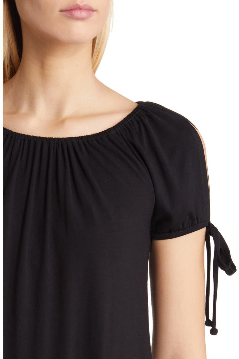 Slit Sleeve Knit Top, Alternate, color, BLACK