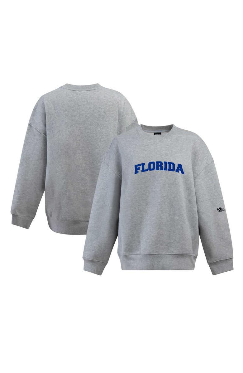 Hype and Vice Women's Hype and Vice Heather Gray Florida Gators Offside Pullover Sweatshirt, Alternate, color, Heather Gray