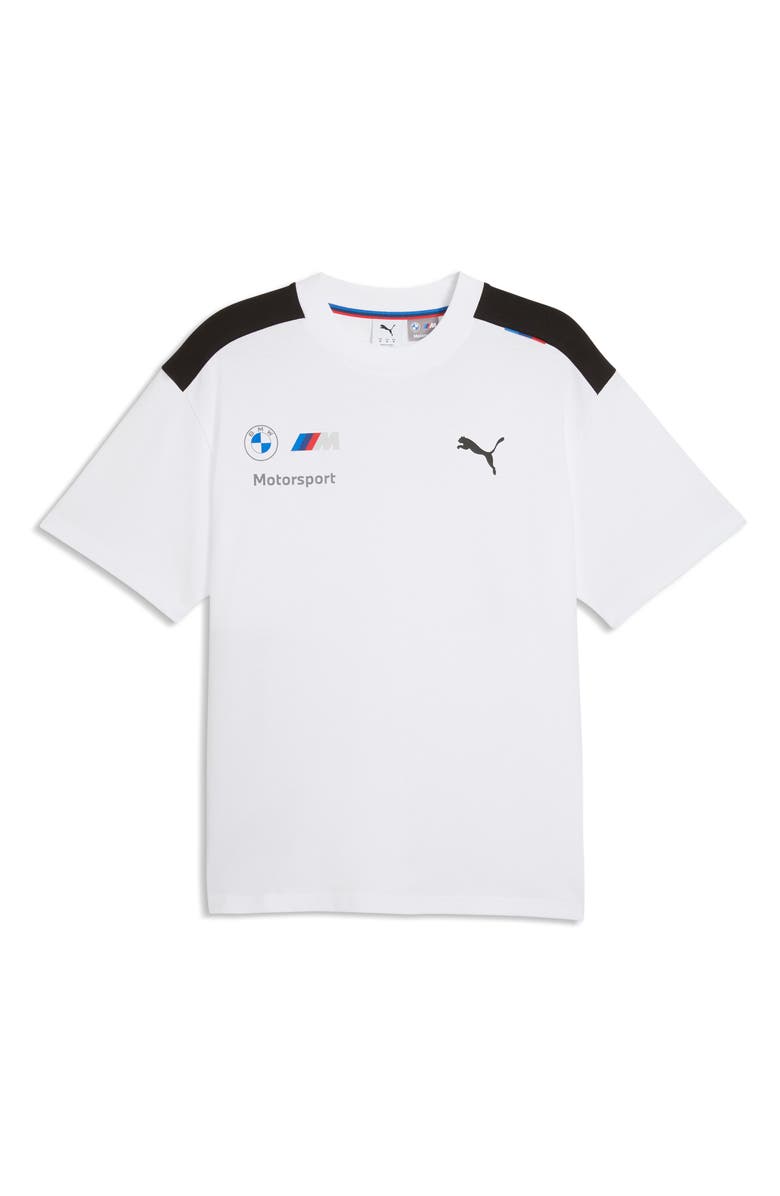 PUMA x BMW Replica Drivers Cotton Graphic T-Shirt, Main, color, Puma White