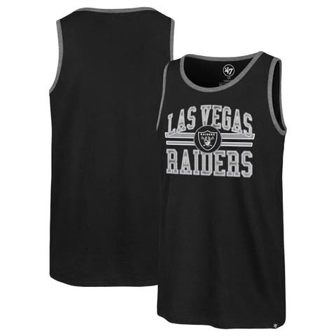 Men's '47  Black Las Vegas Raiders Winger Franklin Tank Top