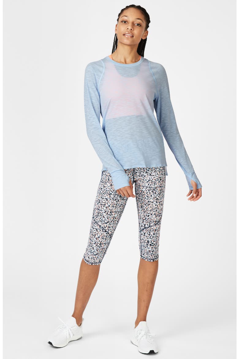 Breeze Long Sleeve Run Tee, Alternate, color, INFINITY BLUE