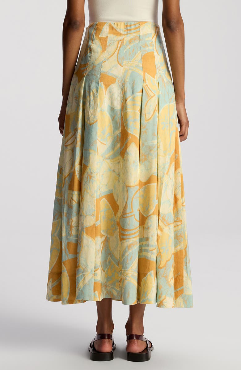 A.L.C. Eve Pleated Linen Blend Maxi Skirt, Alternate, color, 