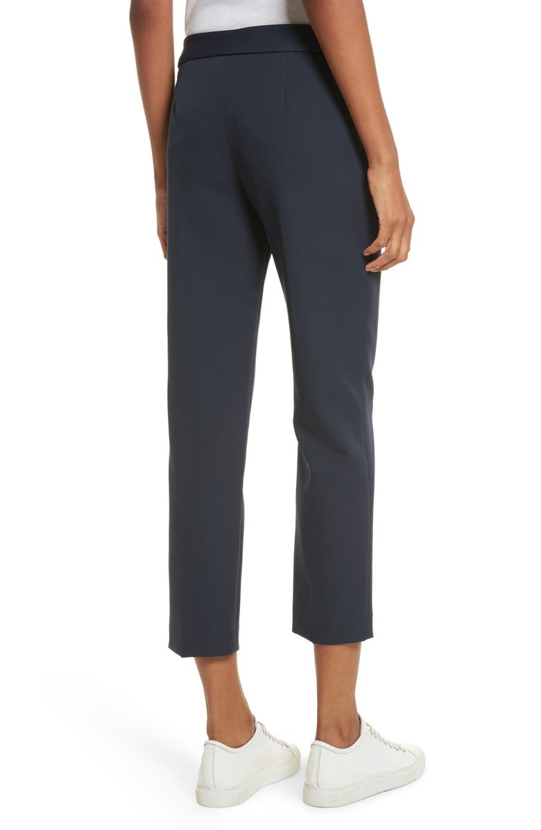 Milly Stretch Crepe Cigarette Pants, Alternate, color, 