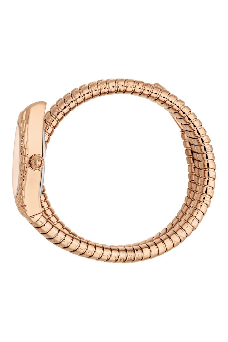 Snake Wraparound Bracelet Watch, 20mm x 34.5mm, Alternate, color, ROSE GOLD