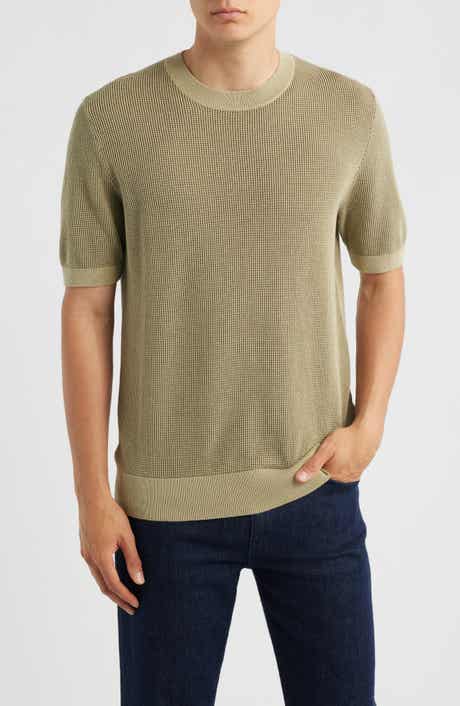 Leale Short Sleeve Cotton Crewneck Sweater