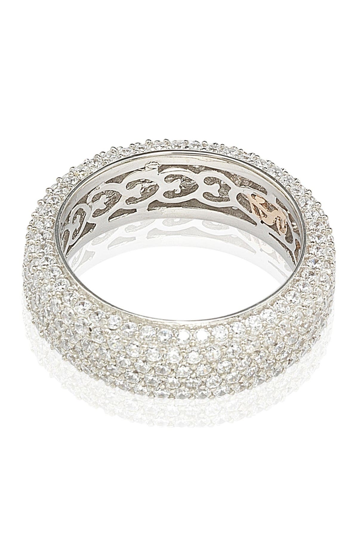 SUZY LEVIAN Sterling Silver White CZ Eternity Band Ring