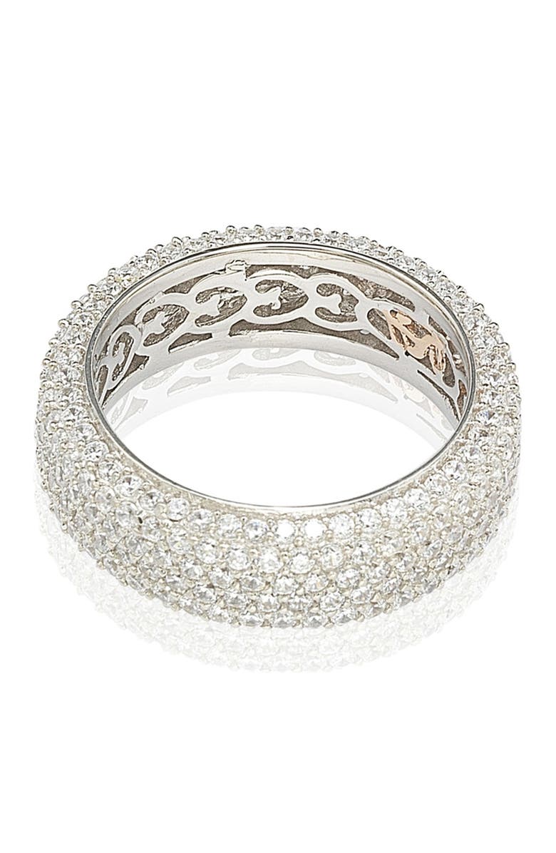 SUZY LEVIAN Sterling Silver White CZ Eternity Band Ring, Main, color, White