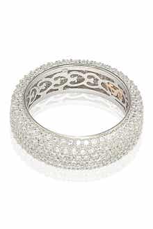 SUZY LEVIAN Sterling Silver White CZ Eternity Band Ring