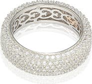 SUZY LEVIAN Sterling Silver White CZ Eternity Band Ring