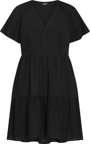 City Chic Embroidered Off the Shoulder Dress