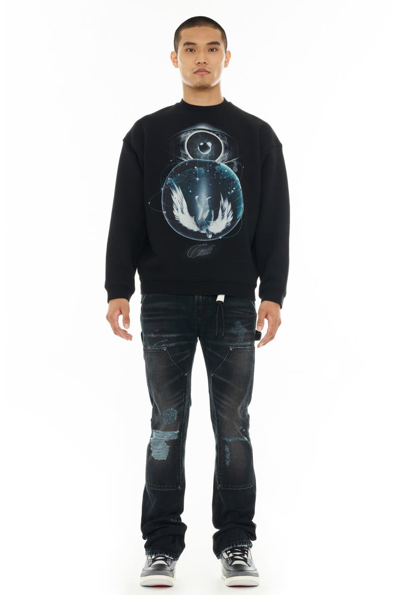 Cotton Fleece Graphic Sweatshirt, Alternate, color, TEARDROP