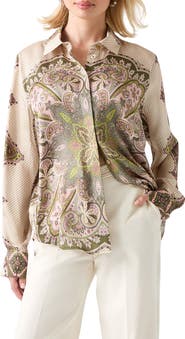 Marciano Melissa Mixed Print Button-Up Shirt