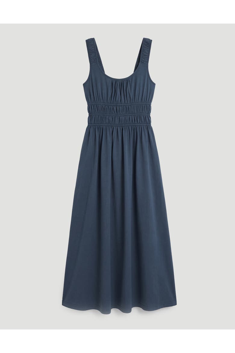 Scoop Neck Gathered Strap Maxi Dress, Alternate, color, Navy Blue