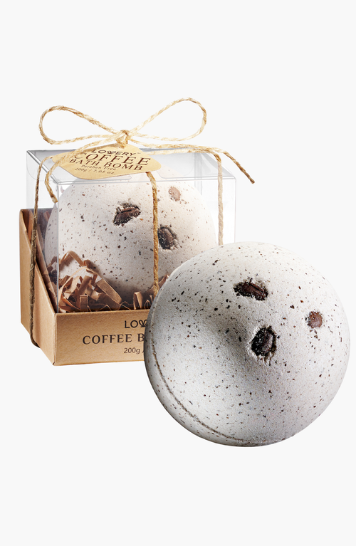 Lovery Extra Large Coffee Bath Bomb In Off-white/dark Brown