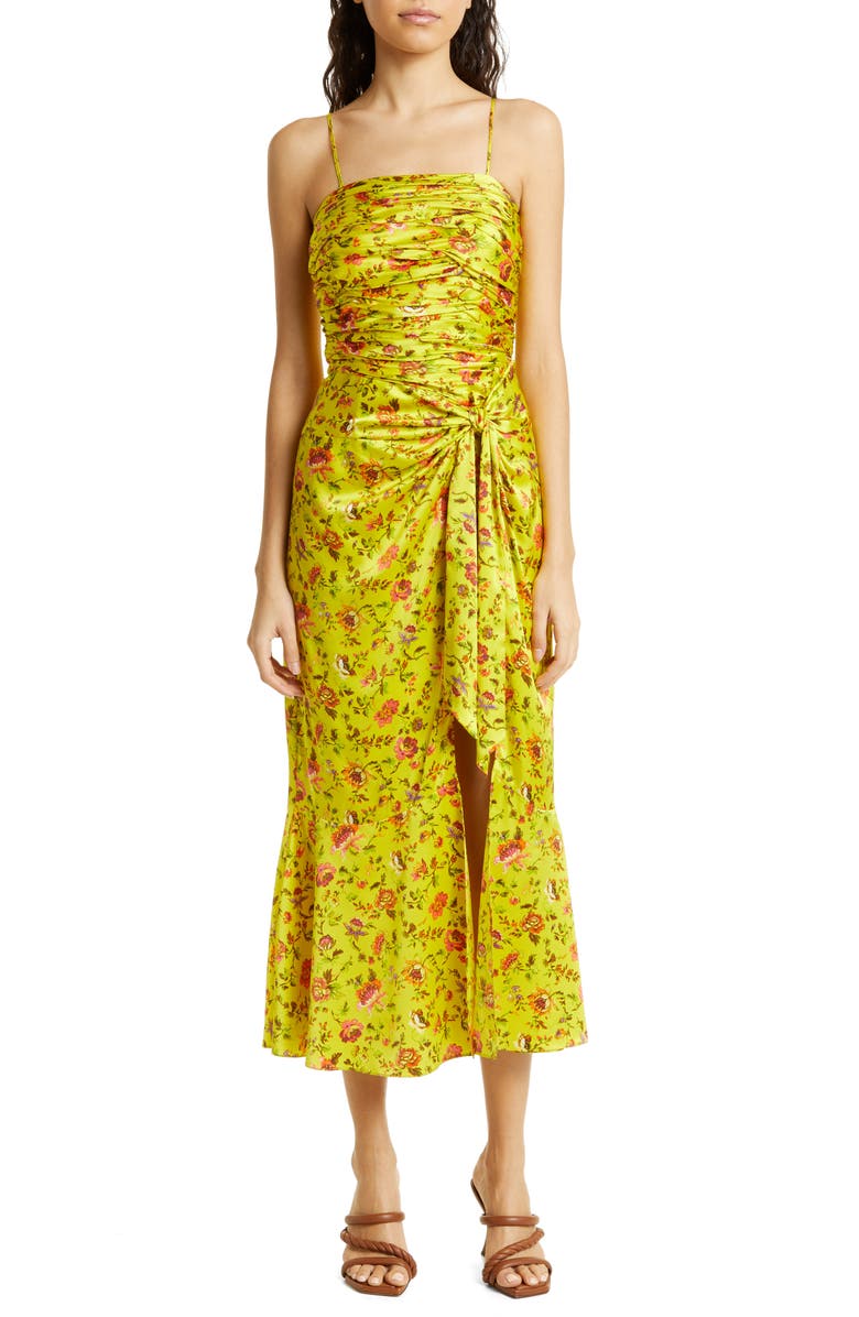Cinq à Sept Provence Katz Ruched Midi Dress, Main, color, 
