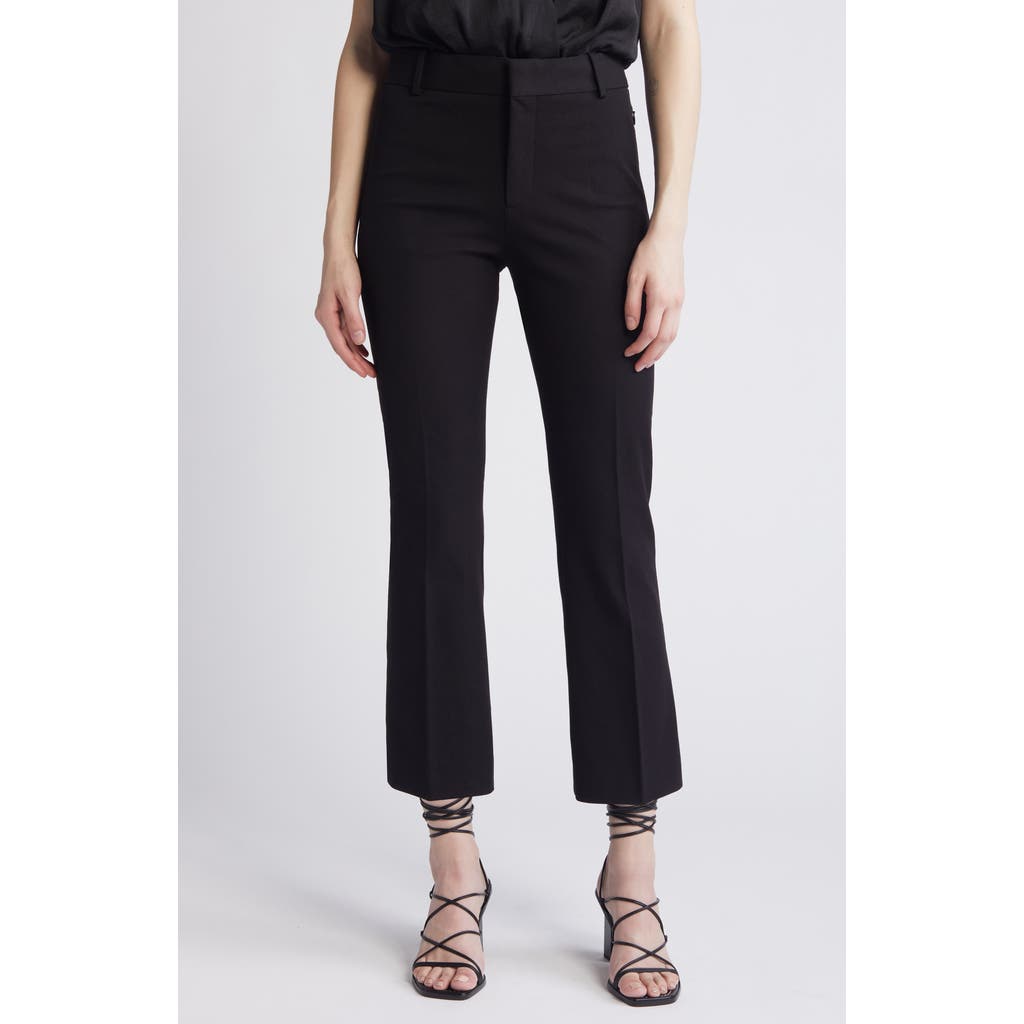Frame Le Crop Mini Bootcut Trousers In Noir