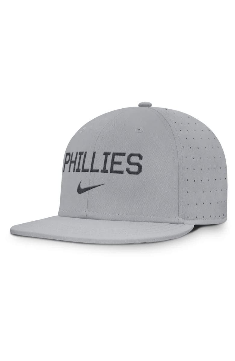 Nike Men's Nike Gray Philadelphia Phillies True Performance Fitted Hat, Alternate, color, 