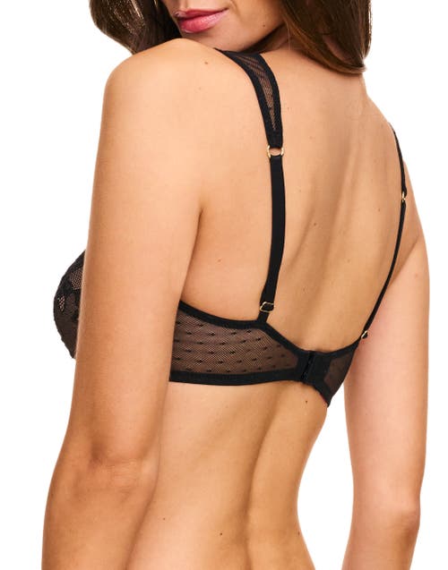 Adore Me Cordelia Push Up Balconette Bra In Black