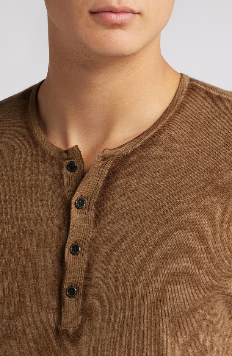 John Varvatos Christie Silk & Cashmere Henley Sweater, Alternate, color, 