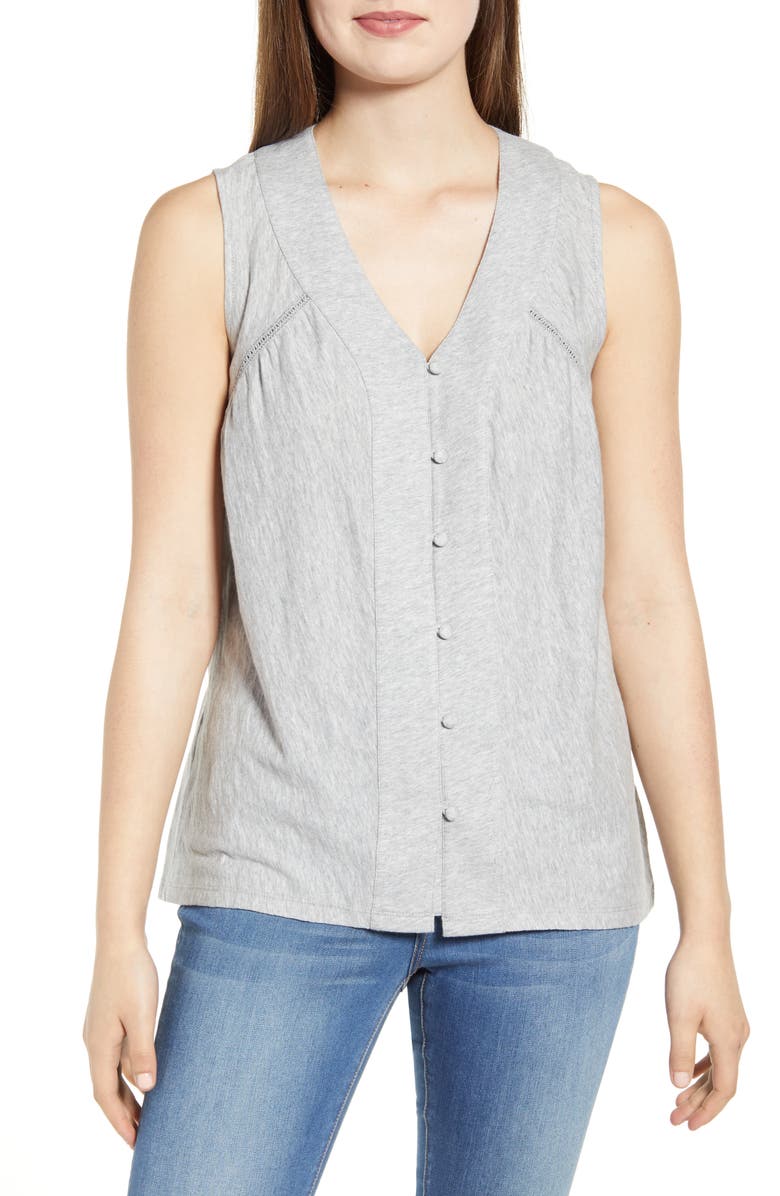 Caslon<sup>®</sup> Button Front Swing Tank, Main, color,