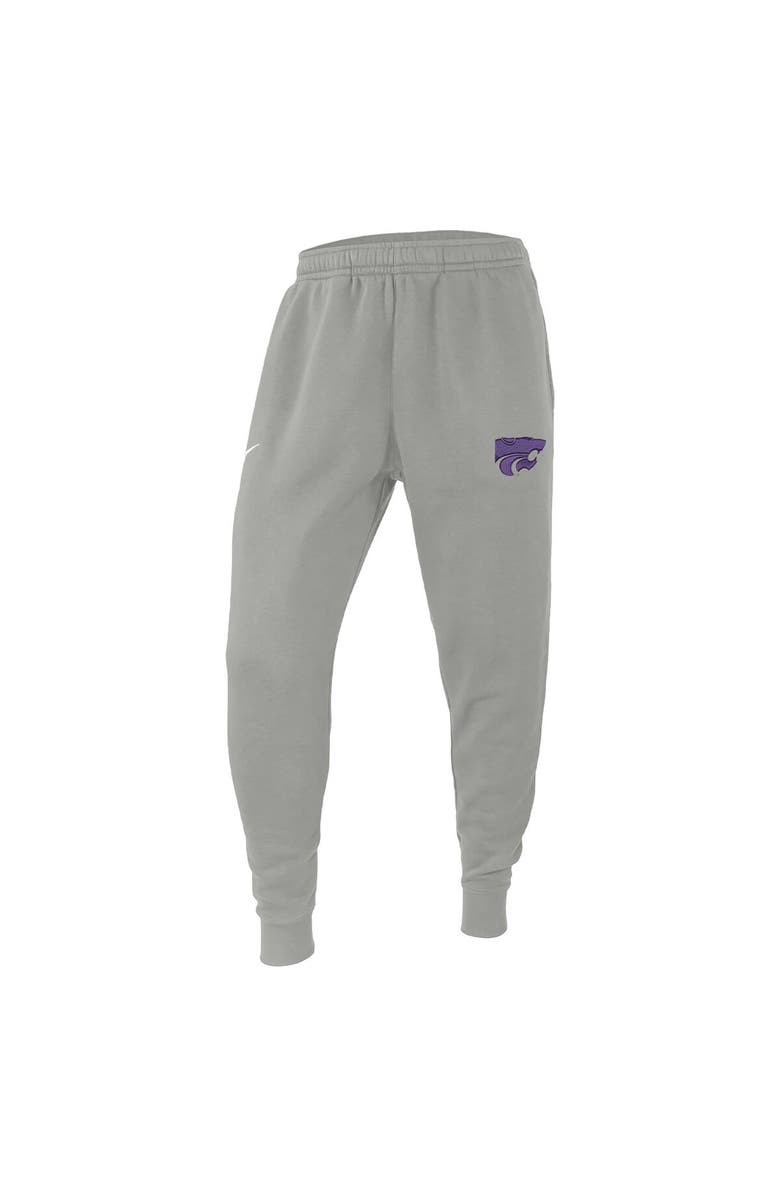 BCS Apparel Men's Pewter Kansas State Wildcats Changeover Club Fleece Jogger Pants, Main, color, Pewter