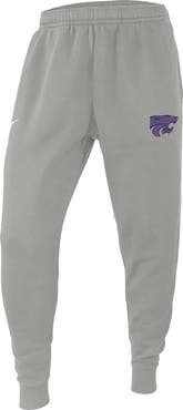 BCS Apparel Men's Pewter Kansas State Wildcats Changeover Club Fleece Jogger Pants