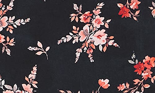 City Chic Kinley Floral Tie Neck Midi Dress In Multi