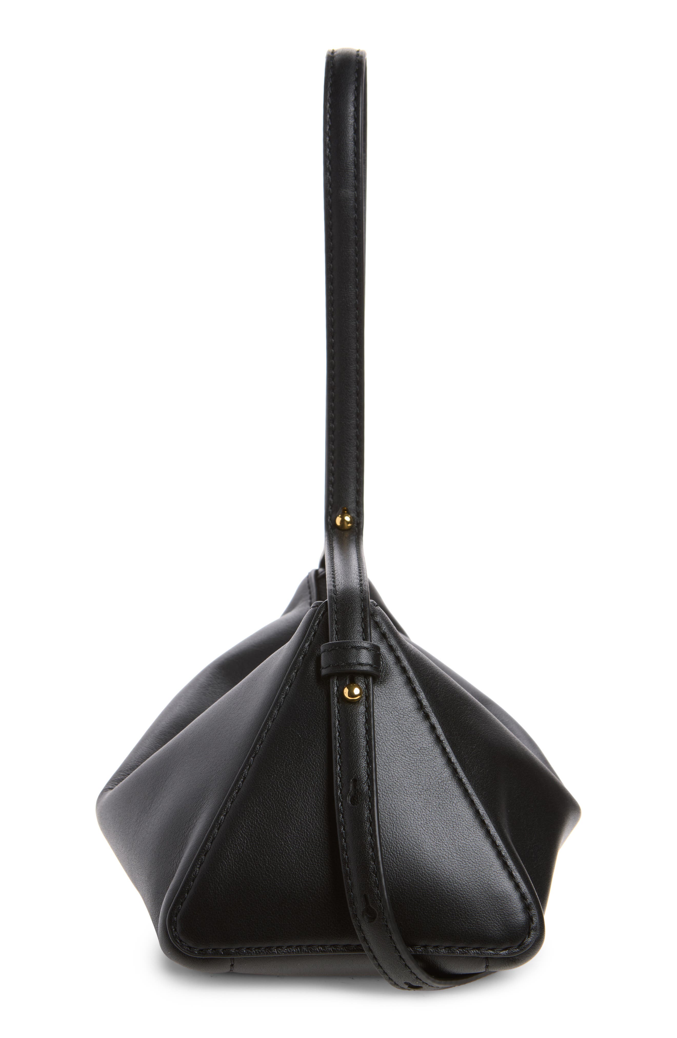 Prism Leather Shoulder Bag, Alternate, color, BLACK