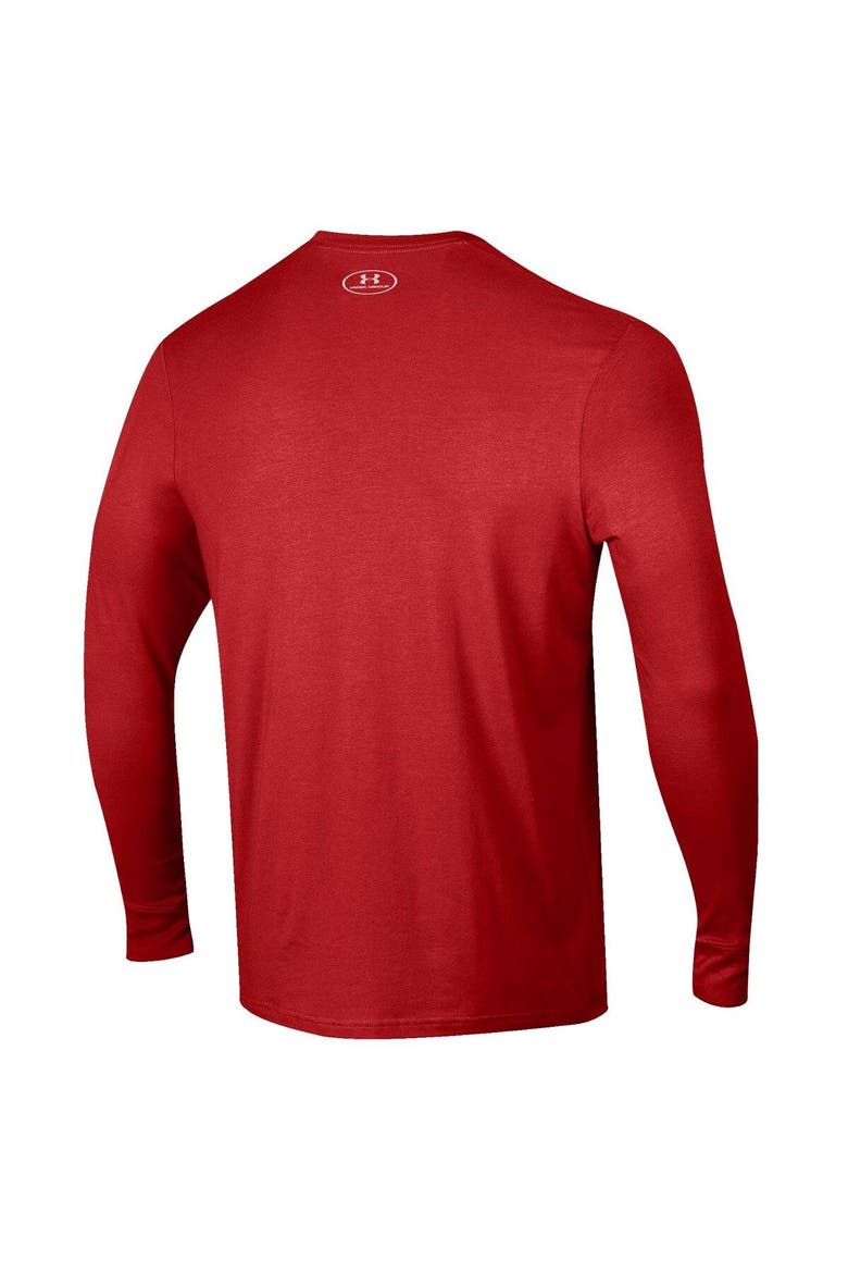 Men's Under Armour Red Wisconsin Badgers Shooter Performance Long Sleeve T-Shirt, Alternate, color, Red