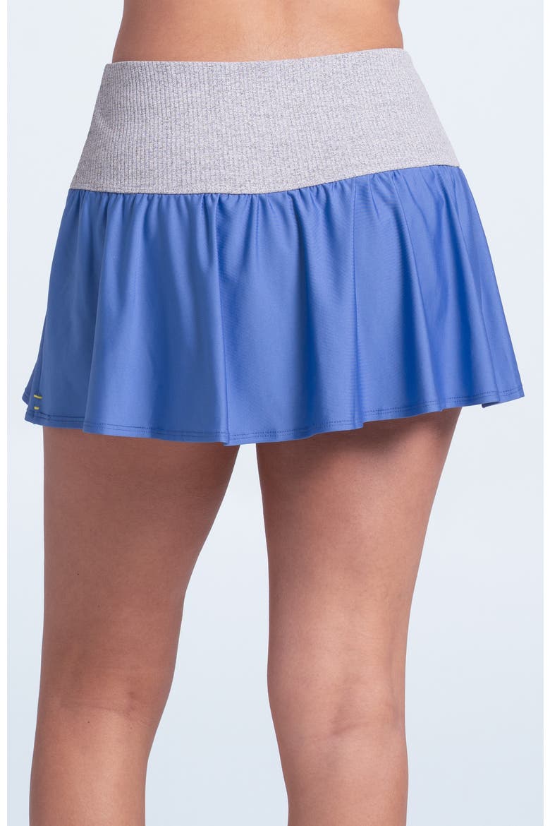 Womens' Rib Line Blue Flounce Skirt, Alternate, color, Parisian Blue