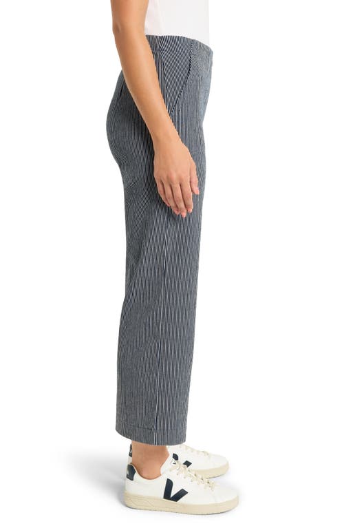 Nic + Zoe Nic+zoe All Day Stripe Wide Leg Jeans In Indigo Multi In Blue Multi