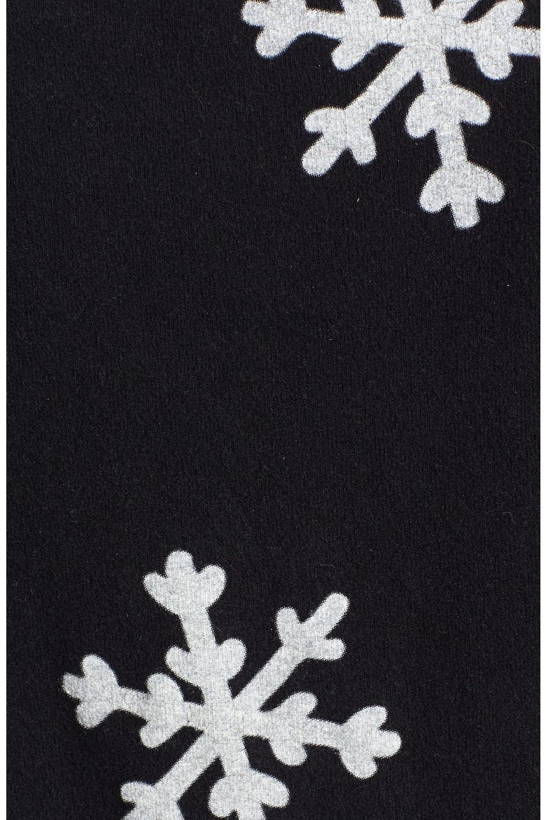 'Snowflake' Baggy Beach Jumper Pullover, Alternate, color, JET BLACK