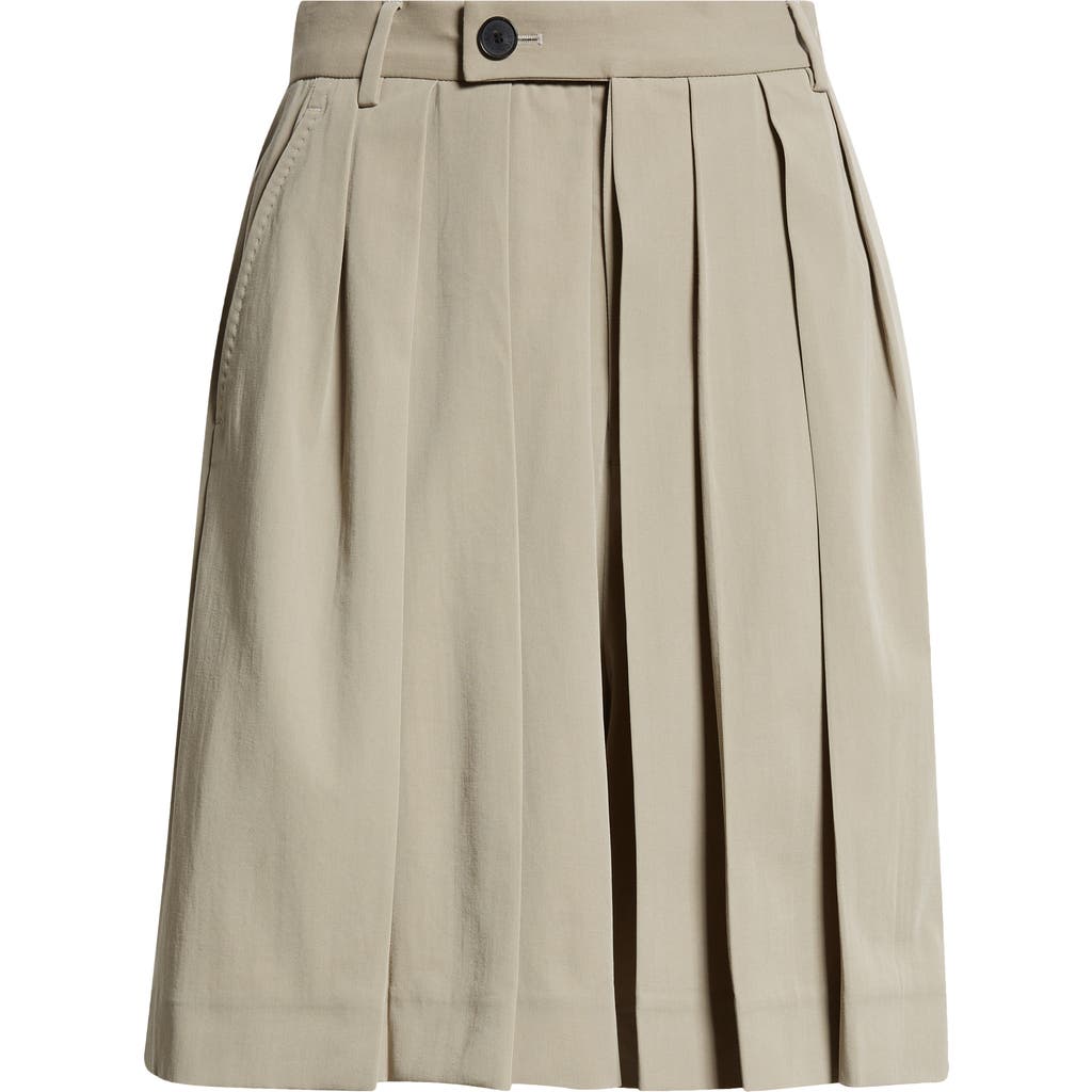 SETCHU SETCHU HAKAMA PLEATED VIRGIN WOOL & COTTON SHORTS