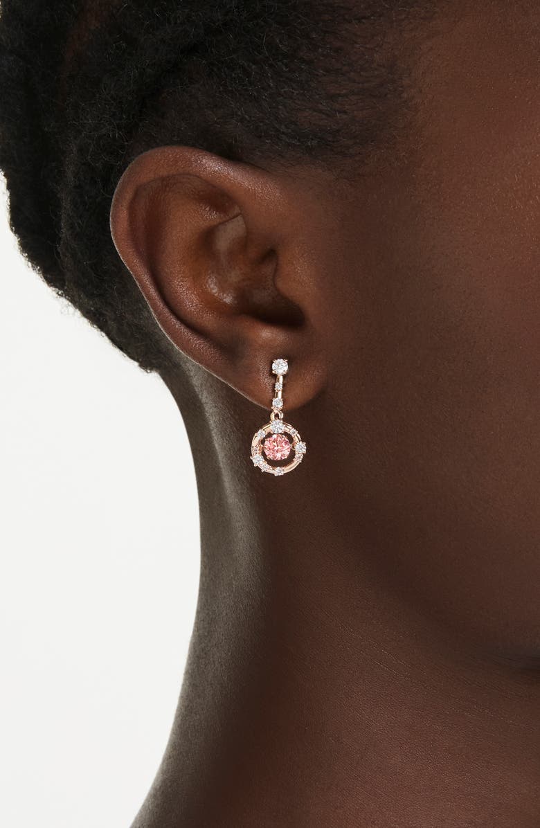 Swarovski Constella Drop Earrings, Alternate, color, Rose Gold/ Multi