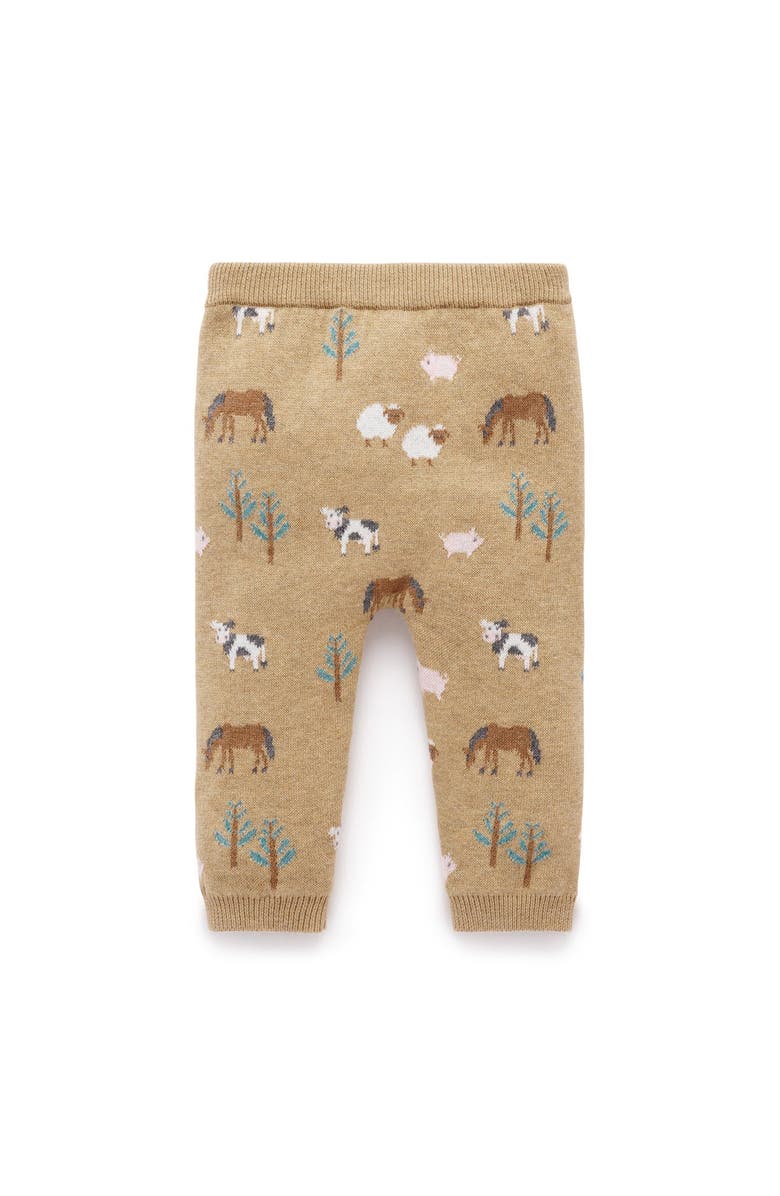 Purebaby On The Farm Leggings, Main, color, Farm Jacquard