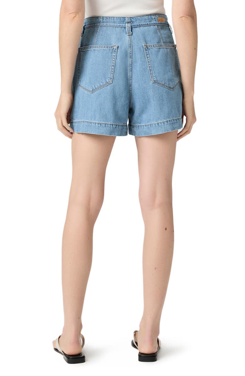 PAIGE Anessa Tie Waist Denim Shorts, Alternate, color, Tranquility