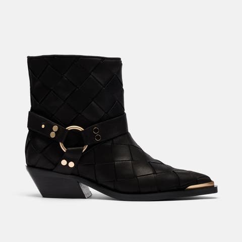 Cassidy Woven Harness Ankle Boot