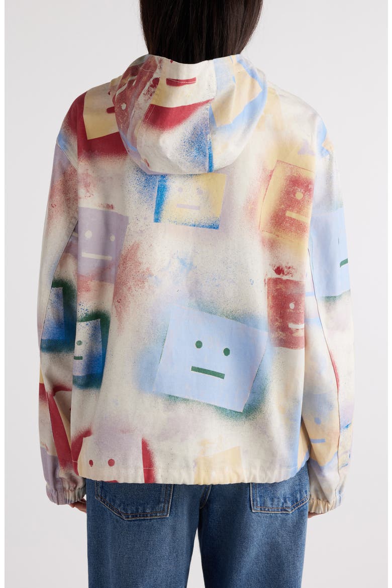 Odaan Spray Paint Face Cotton Canvas Anorak, Alternate, color, MULTICOLOR