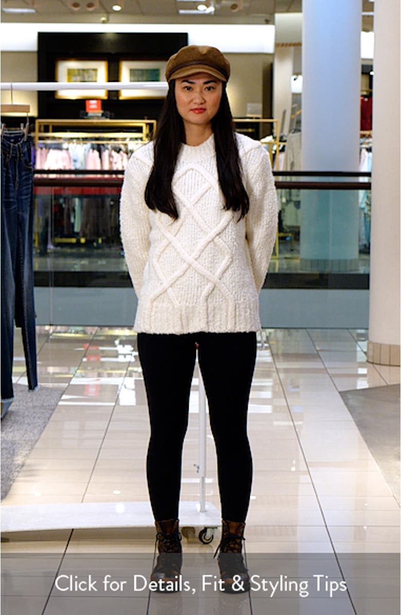 Pretzel Cable Stitch Oversize Sweater, sales video thumbnail