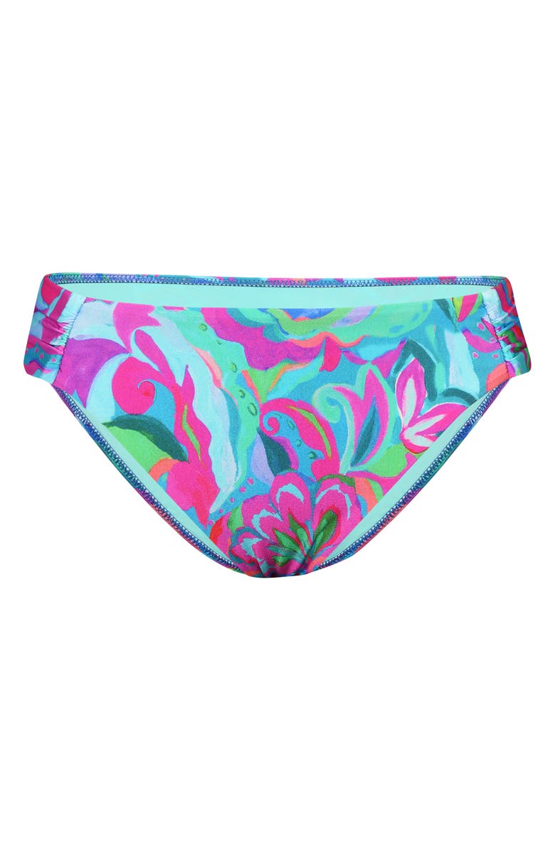 Sunshine 79 Swirltopia Shirred Side Bikini Bottoms, Alternate, color, Multi