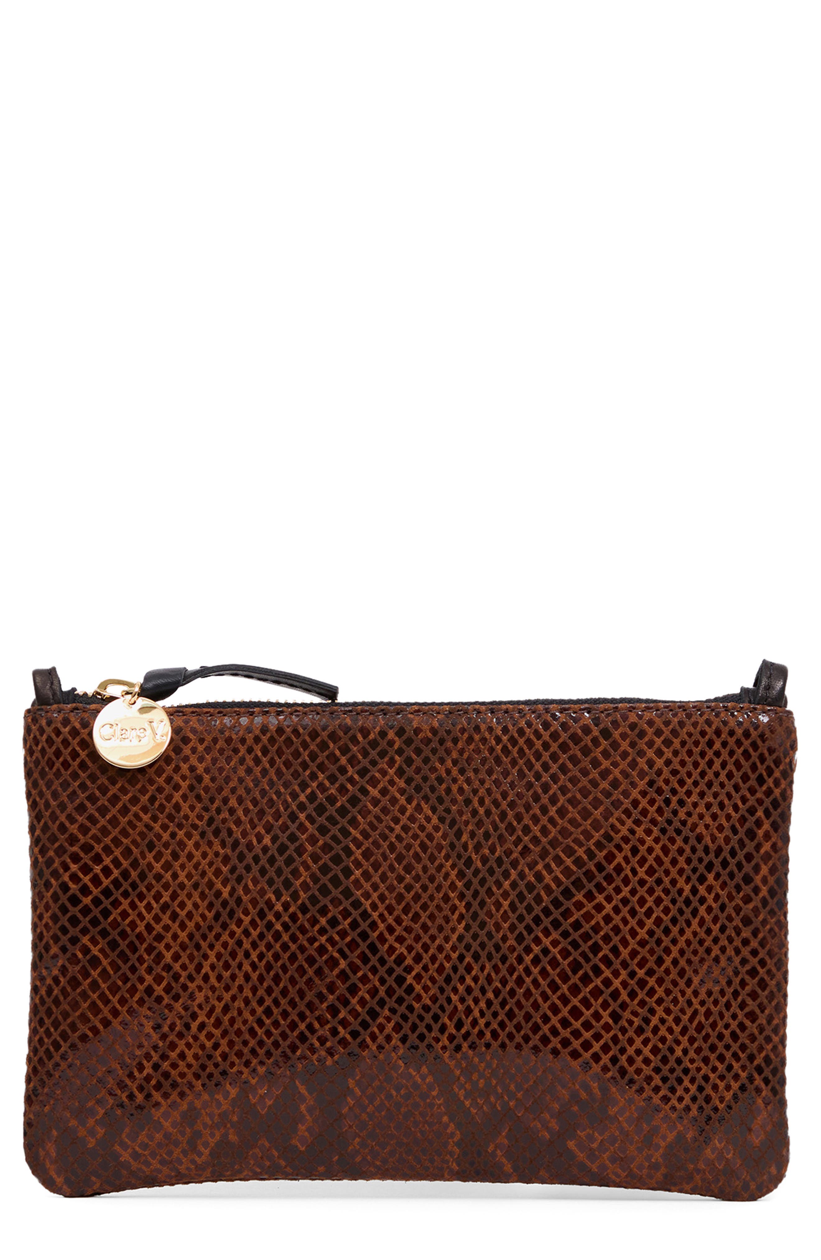 Pierre Wallet Clutch, Main, color, AUBURN