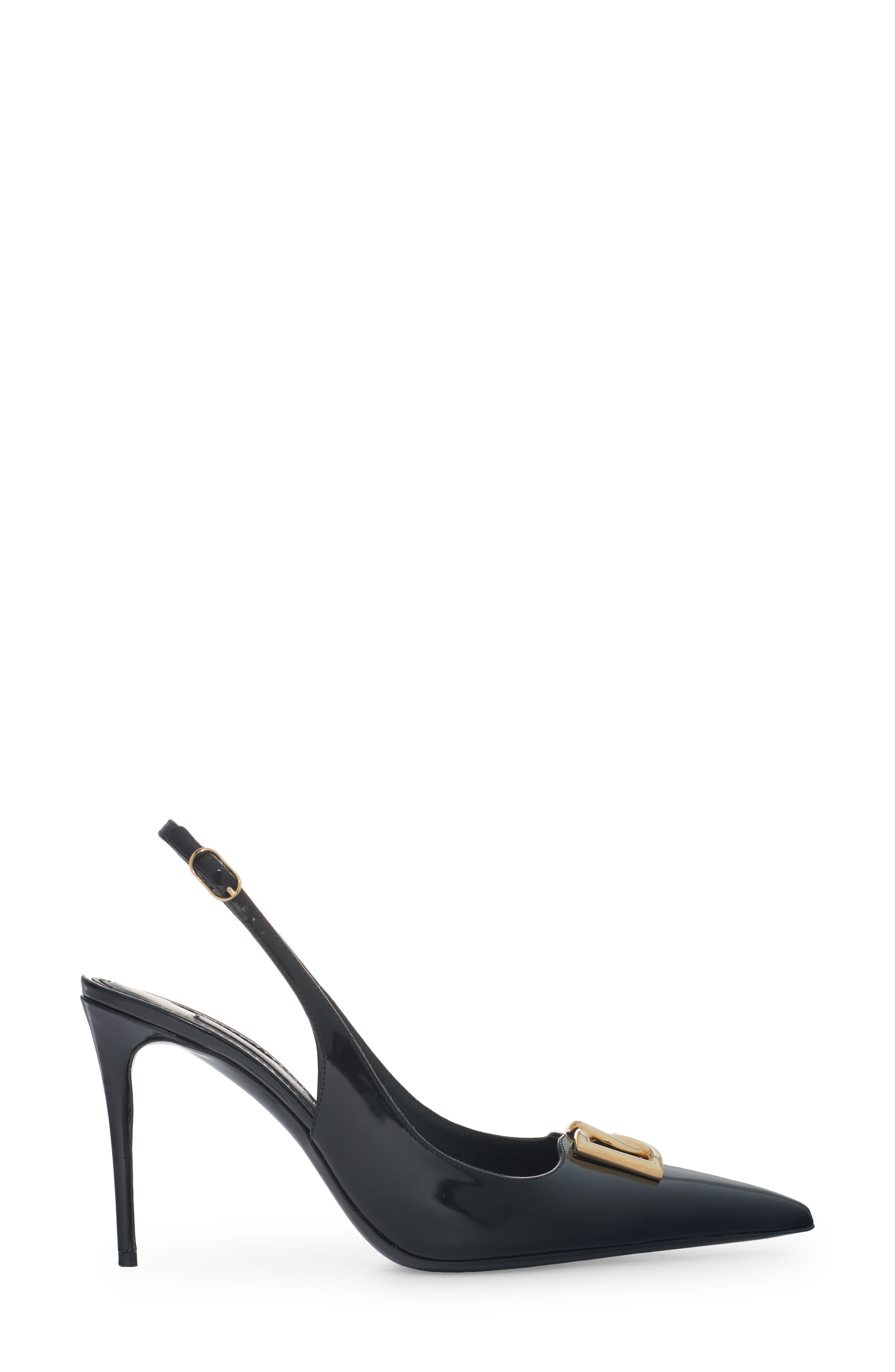 Dolce&Gabbana Lollo Pointed Toe Slingback Pump, Alternate, color, Black