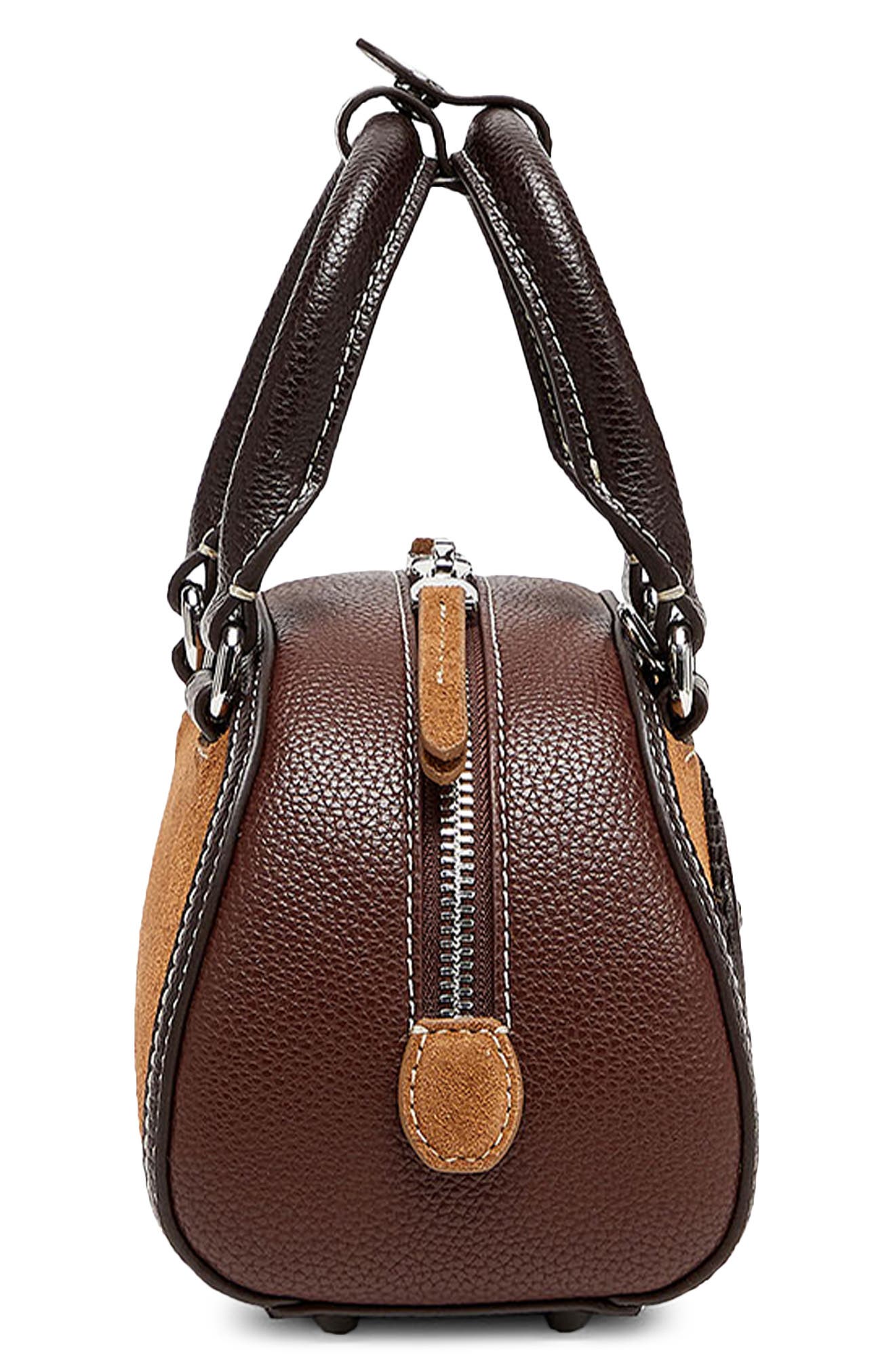 Mini 1DR Dome Crossbody Bag, Alternate, color, CHOCOLATE