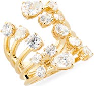 Nadri Hollywood Multi Row Cubic Zirconia Ring