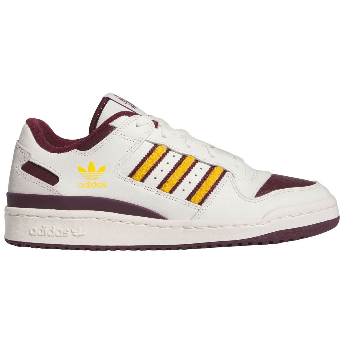 adidas Unisex adidas  White Arizona State Sun Devils Forum Low Basketball Shoes, Main, color, 