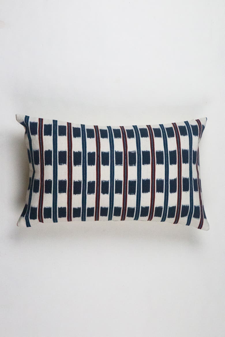 Santiago Atitlan  Jaspe Handwoven Throw Pillow, Alternate, color, Blue