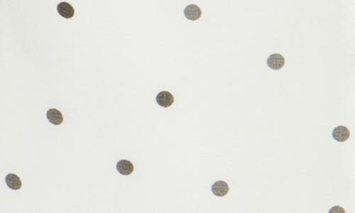 Wayf Mini Polka Dot Off The Shoulder Dress In Ivory Mini Polka Dot