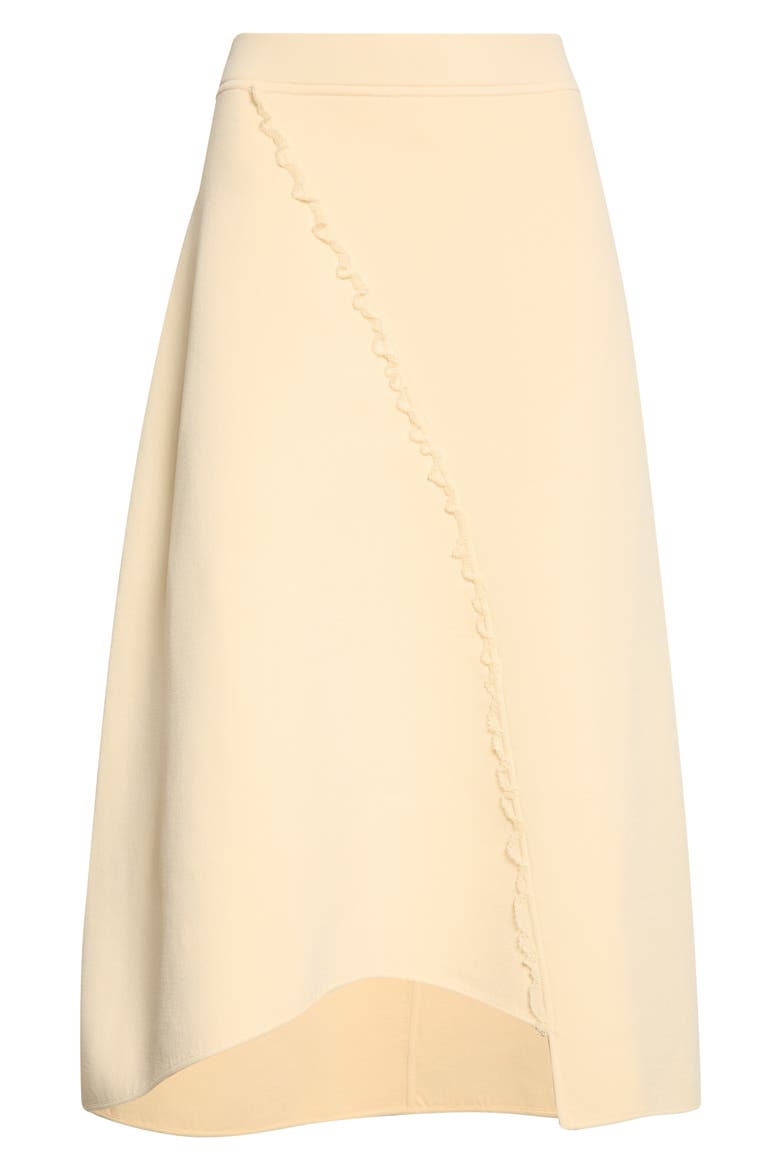 Felix Asymmetric Ruffle Trim Skirt, Main, color, CREAM